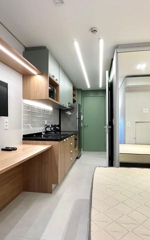 Studio à venda com 25m², 1 quarto e sem vaga Studio à venda com 25m², 1 quarto e sem vagaSala/Quarto