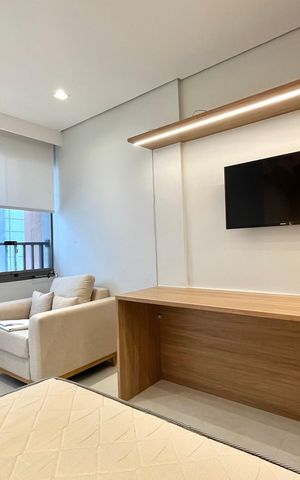 Studio à venda com 25m², 1 quarto e sem vaga Studio à venda com 25m², 1 quarto e sem vagaSala/Quarto