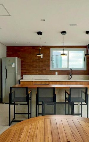 Studio para alugar com 25m², 1 quarto e sem vaga Studio para alugar com 25m², 1 quarto e sem vagaÁrea Comum - Bar Piscina