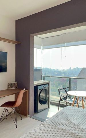 Studio para alugar com 26m², 1 quarto e 1 vaga Studio para alugar com 26m², 1 quarto e 1 vagaStudio
