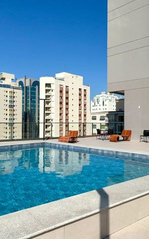 Studio para alugar com 26m², 1 quarto e 1 vaga Studio para alugar com 26m², 1 quarto e 1 vagaPiscina