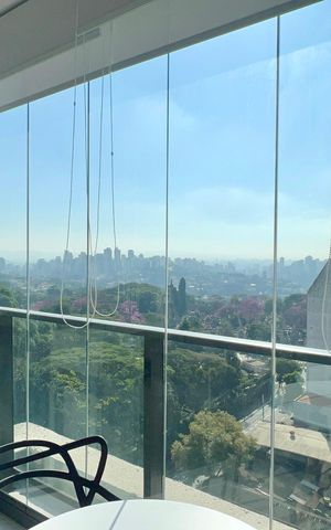 Studio para alugar com 26m², 1 quarto e 1 vaga Studio para alugar com 26m², 1 quarto e 1 vagaVaranda