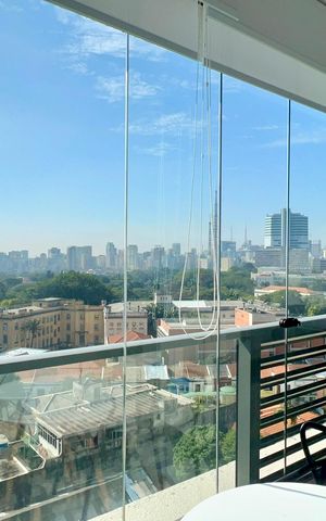 Studio para alugar com 26m², 1 quarto e 1 vaga Studio para alugar com 26m², 1 quarto e 1 vagaVaranda