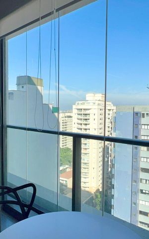 Studio para alugar com 26m², 1 quarto e 1 vaga Studio para alugar com 26m², 1 quarto e 1 vagaVaranda