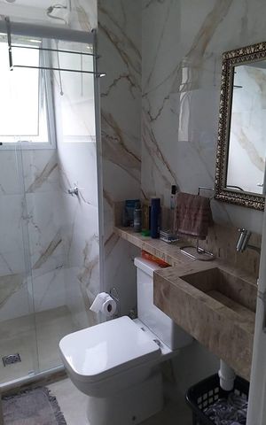 Apartamento para alugar com 60m², 2 quartos e 1 vaga Apartamento para alugar com 60m², 2 quartos e 1 vagaBanheiro social