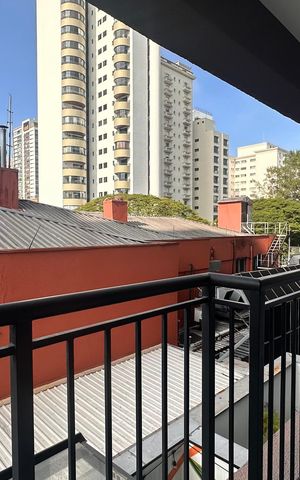Studio para alugar com 30m², 1 quarto e sem vagaVaranda da Sala/cozinha