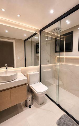 Apartamento para alugar com 140m², 3 quartos e 5 vagas Apartamento para alugar com 140m², 3 quartos e 5 vagasBanheiro