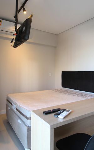 Studio à venda com 27m², 1 quarto e sem vagaSala/Quarto