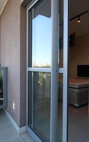 Studio à venda com 27m², 1 quarto e sem vagaVaranda
