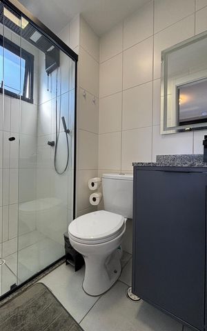 Apartamento à venda com 27m², 1 quarto e sem vaga Apartamento à venda com 27m², 1 quarto e sem vagaBanheiro da Suíte