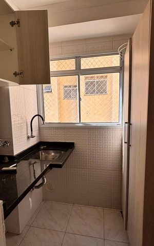 Apartamento para alugar com 46m², 2 quartos e 1 vaga Apartamento para alugar com 46m², 2 quartos e 1 vagaCozinha e Área de Serviço