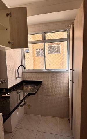 Apartamento para alugar com 46m², 2 quartos e 1 vaga Apartamento para alugar com 46m², 2 quartos e 1 vagaCozinha e Área de Serviço