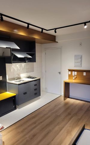 Apartamento para alugar com 27m², 1 quarto e 1 vaga