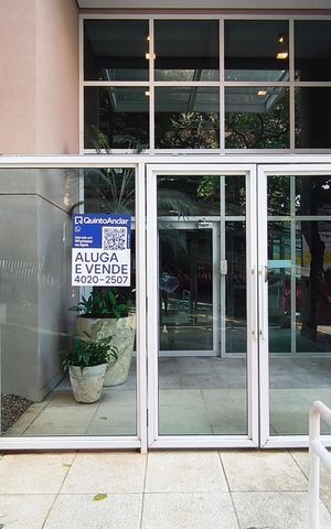 Studio à venda com 42m², 1 quarto e 1 vagaFachada + Plaquinha