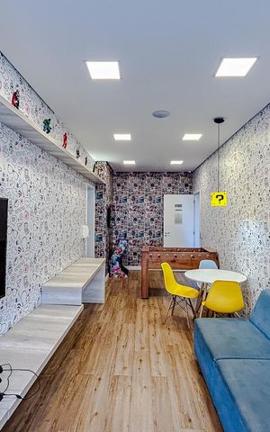 Apartamento à venda com 67m², 2 quartos e 1 vagaSalão de jogos