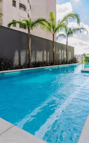 Studio para alugar com 35m², 1 quarto e sem vaga Studio para alugar com 35m², 1 quarto e sem vagaÁrea comum - Piscina