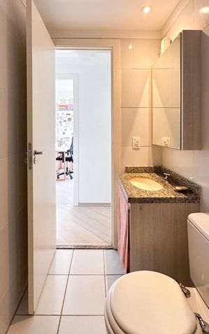 Apartamento para alugar com 45m², 2 quartos e 1 vaga Apartamento para alugar com 45m², 2 quartos e 1 vagaBanheiro Social