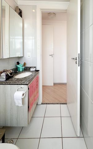Apartamento para alugar com 45m², 2 quartos e 1 vaga Apartamento para alugar com 45m², 2 quartos e 1 vagaBanheiro da Suíte