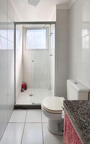 Apartamento para alugar com 45m², 2 quartos e 1 vaga Apartamento para alugar com 45m², 2 quartos e 1 vagaBanheiro da Suíte