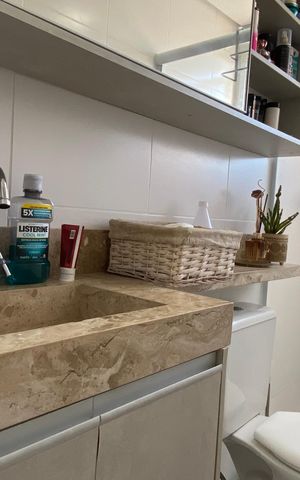 Apartamento à venda com 54m², 2 quartos e 1 vaga Apartamento à venda com 54m², 2 quartos e 1 vagaBanheiro 1