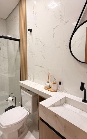 Casa à venda com 149m², 3 quartos e 2 vagasBanheiro Social