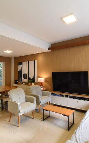 Casa de condomínio para alugar com 130m², 3 quartos e 2 vagasSala