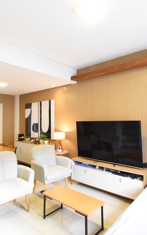 Casa de condomínio para alugar com 130m², 3 quartos e 2 vagasSala