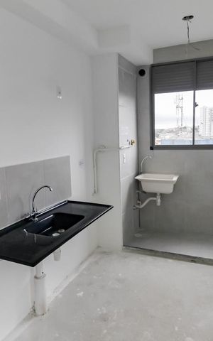 Apartamento para alugar com 40m², 2 quartos e sem vaga Apartamento para alugar com 40m², 2 quartos e sem vagaCozinha e Área de Serviço