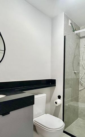 Studio para alugar com 25m², 1 quarto e sem vaga Studio para alugar com 25m², 1 quarto e sem vagaBanheiro