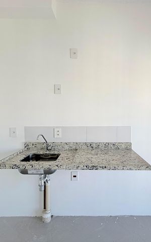 Studio à venda com 28m², 1 quarto e sem vagaCozinha 