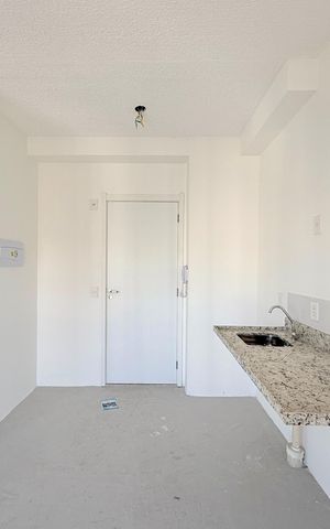 Studio à venda com 28m², 1 quarto e sem vagaCozinha 
