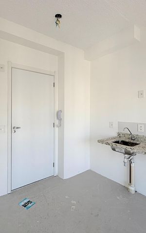 Studio à venda com 28m², 1 quarto e sem vagaCozinha 