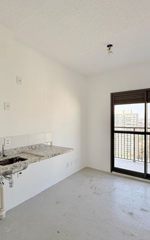 Studio à venda com 28m², 1 quarto e sem vagaCozinha 