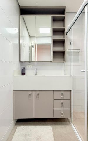 Apartamento à venda com 47m², 1 quarto e 2 vagasBanheiro 