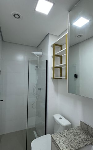 Apartamento à venda com 43m², 1 quarto e 1 vagaBanheiro