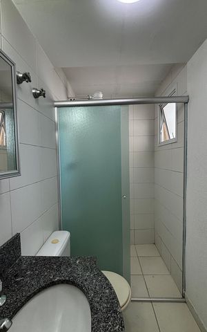 Apartamento para alugar com 67m², 2 quartos e 2 vagas Apartamento para alugar com 67m², 2 quartos e 2 vagasBanheiro da Suíte 1