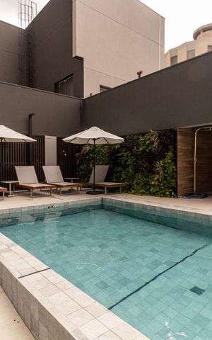 Studio para alugar com 24m², 1 quarto e sem vagaPiscina