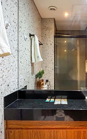 Apartamento à venda com 80m², 1 quarto e 1 vaga Apartamento à venda com 80m², 1 quarto e 1 vagaBanheiro social