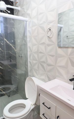 Studio para alugar com 35m², 1 quarto e sem vaga Studio para alugar com 35m², 1 quarto e sem vagaBanheiro