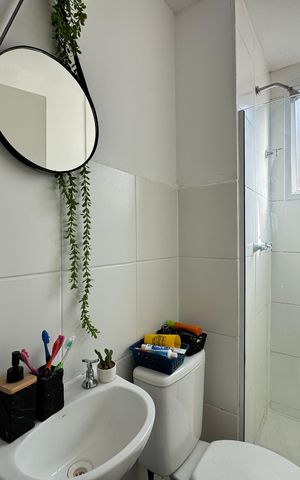 Apartamento à venda com 46m², 2 quartos e sem vaga Apartamento à venda com 46m², 2 quartos e sem vagaBanheiro Social