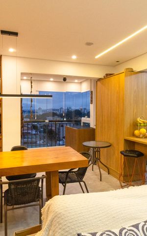 Apartamento para alugar com 64m², 1 quarto e 2 vagasSala