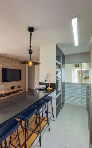 Apartamento à venda com 55m², 2 quartos e 1 vagaCozinha e Área de Serviço