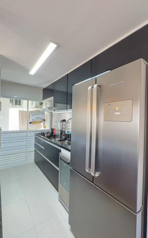 Apartamento à venda com 55m², 2 quartos e 1 vagaCozinha e Área de Serviço