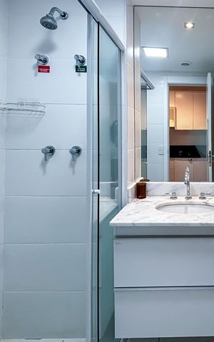 Studio para alugar com 26m², 1 quarto e sem vaga Studio para alugar com 26m², 1 quarto e sem vagaBanheiro social