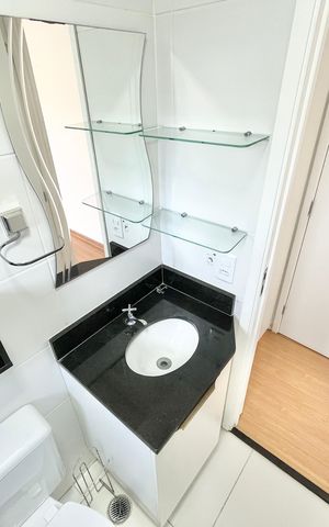 Apartamento à venda com 56m², 2 quartos e 2 vagas Apartamento à venda com 56m², 2 quartos e 2 vagasBanheiro da Suíte