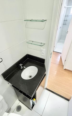 Apartamento à venda com 56m², 2 quartos e 2 vagas Apartamento à venda com 56m², 2 quartos e 2 vagasBanheiro social