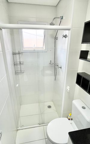 Apartamento à venda com 56m², 2 quartos e 2 vagas Apartamento à venda com 56m², 2 quartos e 2 vagasBanheiro da Suíte