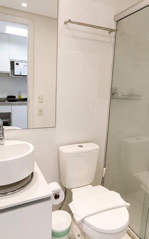 Studio para alugar com 20m², 1 quarto e sem vaga Studio para alugar com 20m², 1 quarto e sem vagaBanheiro