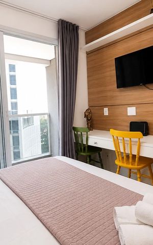 Studio para alugar com 20m², 1 quarto e sem vaga Studio para alugar com 20m², 1 quarto e sem vagaDormitório
