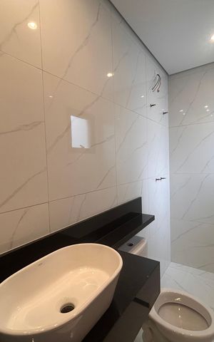 Casa à venda com 90m², 2 quartos e 1 vagaBanheiro da Suíte 1